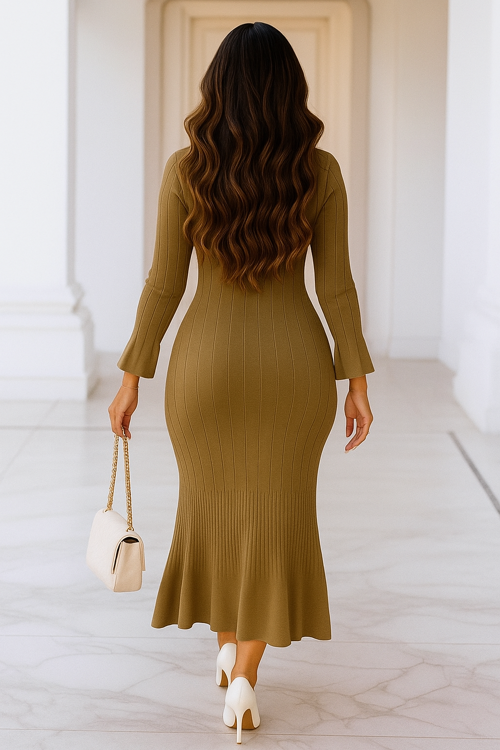 ROMAIN DRESS KHAKI